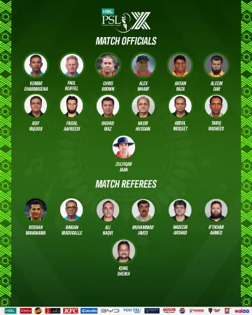 PSL X 2025 PSL match officials